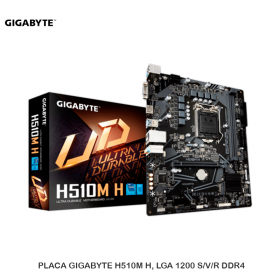 PLACA GIGABYTE H510M H, LGA 1200 S/V/R DDR4/HDMI/DVI/M-ATX