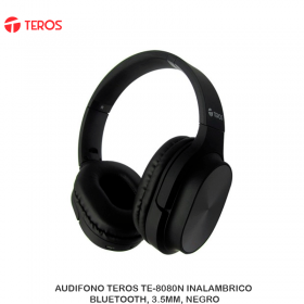 AUDIFONO TEROS TE-8080N INALAMBRICO, BLUETOOTH, 3.5MM, NEGRO
