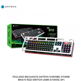 TECLADO MECANICO ANTRYX CHROME STORM MK870 RED SWITCH (AMK-870KRE-SP)