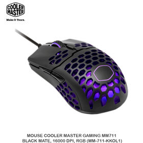 MOUSE COOLER MASTER GAMING MM711 BLACK MATE, 16000 DPI, RGB (MM-711-KKOL1)