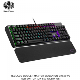 TECLADO COOLER MASTER MECANICO CK550 V2, RED SWITCH (CK-550-GKTR1-US)