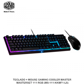 TECLADO + MOUSE GAMING COOLER MASTER MASTERSET 111 RGB (MS-111-KKMF1-LS)