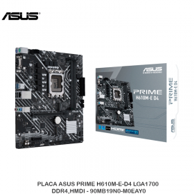 PLACA ASUS PRIME H610M-E-D4 LGA1700, DDR4,HMDI - 90MB19N0-M0EAY0