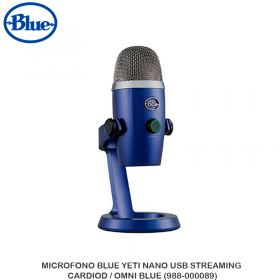MICROFONO BLUE YETI NANO USB STREAMING CARDIOD / OMNI BLUE (988-000089)