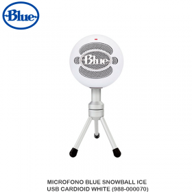 MICROFONO BLUE SNOWBALL ICE USB CARDIOID WHITE (988-000070)