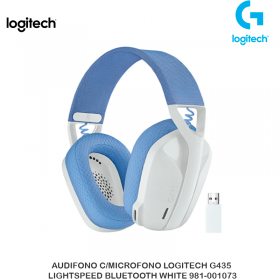 AUDIFONO C/MICROFONO LOGITECH G435 LIGHTSPEED BLUETOOTH WHITE 981-001073