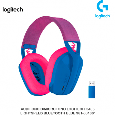 AUDIFONO C/MICROFONO LOGITECH G435 LIGHTSPEED BLUETOOTH BLUE 981-001061
