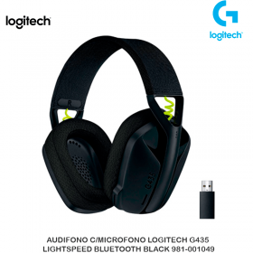 AUDIFONO C/MICROFONO LOGITECH G435 LIGHTSPEED BLUETOOTH BLACK 981-001049