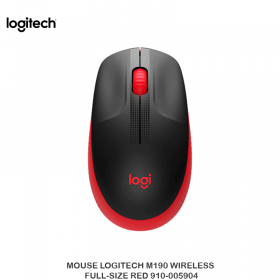 MOUSE LOGITECH M190 WIRELESS FULL-SIZE RED 910-005904