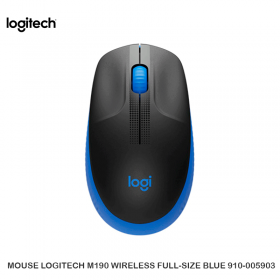 MOUSE LOGITECH M190 WIRELESS FULL-SIZE BLUE 910-005903