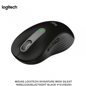 MOUSE LOGITECH SIGNATURE M650 SILENT WIRELESS/BLUETOOHT BLACK 910-006250