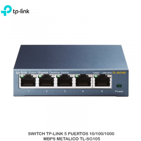 SWITCH TP-LINK 5 PUERTOS 10/100/1000 MBPS METALICO TL-SG105