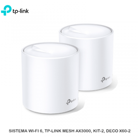 SISTEMA WI-FI 6, TP-LINK MESH AX5400, KIT-2, DECO X60-2