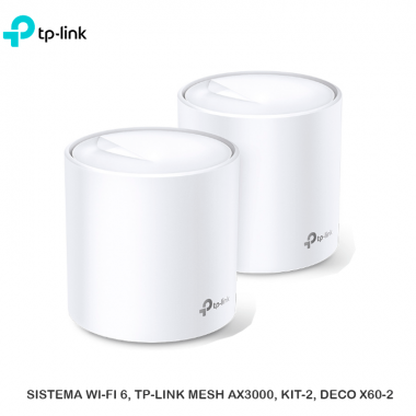 SISTEMA WI-FI 6, TP-LINK MESH AX5400, KIT-2, DECO X60-2