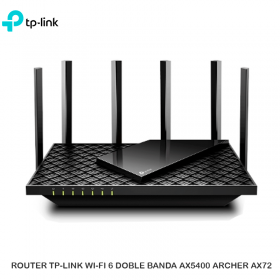 ROUTER TP-LINK WI-FI 6 DOBLE BANDA AX5400 ARCHER AX72