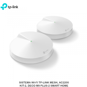 SISTEMA WI-FI TP-LINK MESH, AC2200, KIT-2, DECO M9 PLUS-2 SMART HOME