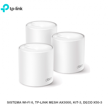 SISTEMA WI-FI 6, TP-LINK MESH AX3000, KIT-3, DECO X50-3