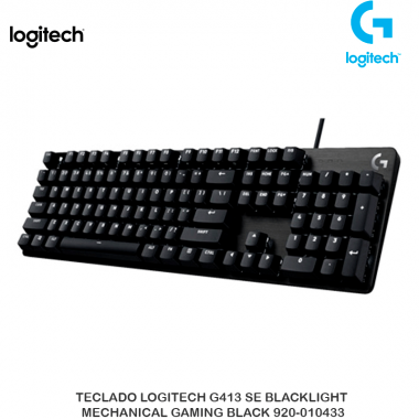 TECLADO LOGITECH G413 SE BACKLIGHT MECHANICAL GAMING BLACK 920-010433