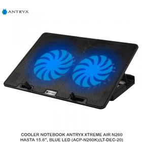 COOLER NOTEBOOK ANTRYX XTREME AIR N260, HASTA 15.6", BLUE LED (ACP-N260K)(LT-DEC-20)