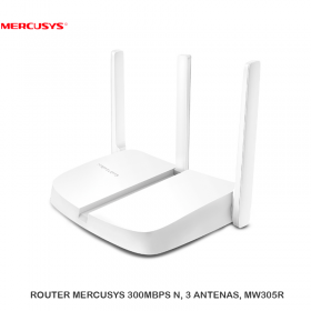 ROUTER MERCUSYS 300MBPS N, 3 ANTENAS, MW305R