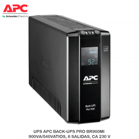 UPS APC BACK-UPS PRO BR900MI 900VA/540VATIOS, 6 SALIDAS, CA 230 V