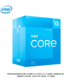 PROCESADOR INTEL CORE I3-12100 3.3 / 4.3GHZ 12MB INTEL SMART CACHÉ, LGA1700, INTEL 7(10NM)