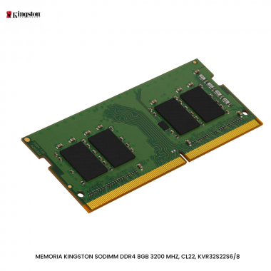 MEMORIA KINGSTON SODIMM DDR4 8GB 3200 MHZ, CL22, KVR32S22S6/8