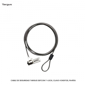 CABLE DE SEGURIDAD TARGUS DEFCON T-LOCK, CLAVE 4 DIGITOS, PA410U