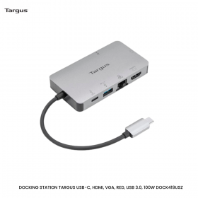 DOCKING STATION TARGUS USB-C, HDMI, VGA, RED, USB 3.0, 100W DOCK419USZ