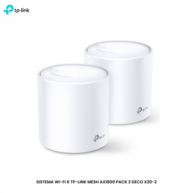 SISTEMA WI-FI 6 TP-LINK MESH AX1800 PACK 2 DECO X20-2