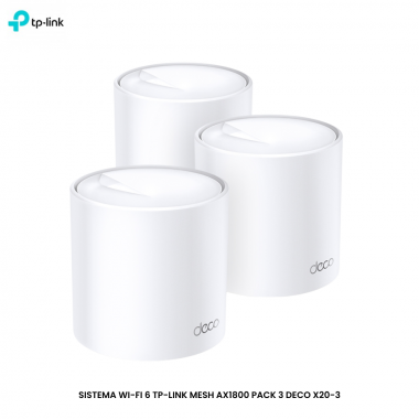 SISTEMA WI-FI 6 TP-LINK MESH AX1800 PACK 3 DECO X20-3