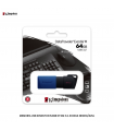 MEMORIA USB KINGSTON 64GB DTXM 3.2, EXODIA NEGRO/AZUL