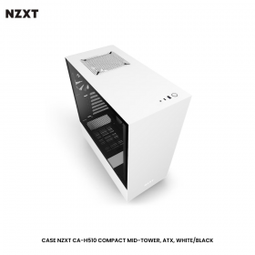 CASE NZXT CA-H510 COMPACT MID-TOWER, ATX, WHITE/BLACK