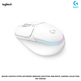 MOUSE LOGITECH G705 LIGTHSPEED WIRELESS LIGHTSYNC RGB WHITE, AURORA COLLECTION 910-006366