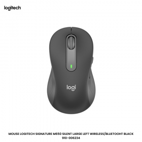 MOUSE LOGITECH SIGNATURE M650 SILENT LARGE LEFT WIRELESS/BLUETOOHT BLACK 910-006234