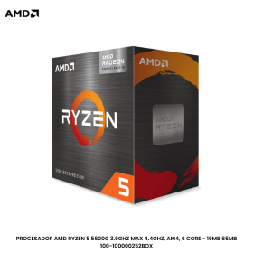 PROCESADOR AMD RYZEN 5 5600G 3.9GHZ MAX 4.4GHZ, AM4, 6 CORE - 19MB 65MB 100-100000252BOX