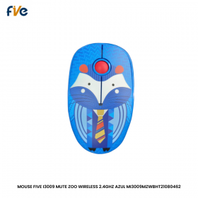 MOUSE FIVE I3009 MUTE ZOO WIRELESS 2.4GHZ AZUL MI3009MZWBHT21080462