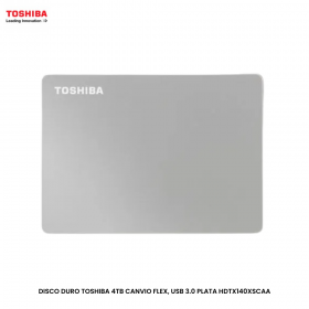 DISCO DURO TOSHIBA 4TB CANVIO FLEX, USB 3.0 PLATA HDTX140XSCAA