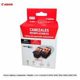 PACK CABEZAL CANON BH-1 NEGRO + CH-1 COLOR P/ G3111/ 3110/ 3101/ 3100/ 4100/ 2110