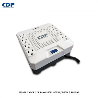 ESTABILIZADOR CDP R-AVR1808I 1800VA/1000W 8 SALIDAS