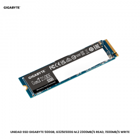 UNIDAD SSD GIGABYTE 500GB, G325E500G M.2 2300MB/S READ, 1500MB/S WRITE