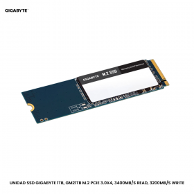 UNIDAD SSD GIGABYTE 1TB, GM21TB M.2 PCIE 3.0X4, 3400MB/S READ, 3200MB/S WRITE