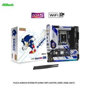 PLACA ASROCK B760M PG SONIC WIFI LGA1700, DDR5, HDMI, MATX