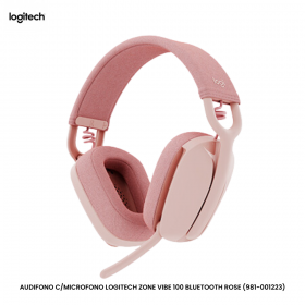 AUDIFONO C/MICROFONO LOGITECH ZONE VIBE 100 BLUETOOTH ROSE (981-001223)