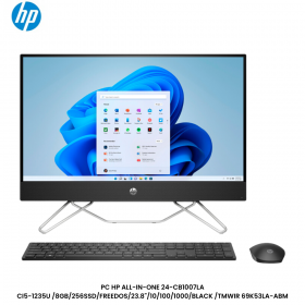 PC HP ALL-IN-ONE 24-CB1007LA CI5-1235U /8GB/256SSD/FREEDOS/23.8"/10/100/1000/BLACK /TMWIR 69K53LA-ABM