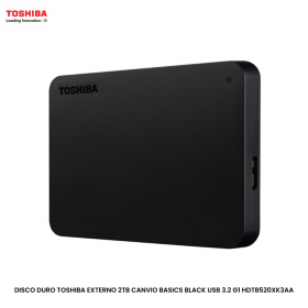 DISCO DURO TOSHIBA EXTERNO 2TB CANVIO BASICS BLACK USB 3.2 G1 HDTB520XK3AA