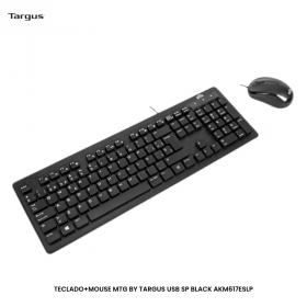 TECLADO+MOUSE MTG BY TARGUS USB SP BLACK AKM617ESLP