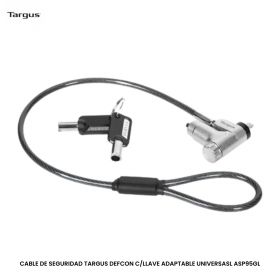 CABLE DE SEGURIDAD TARGUS DEFCON C/LLAVE ADAPTABLE UNIVERSASL ASP95GL