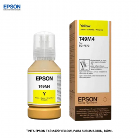 TINTA EPSON T49M420 YELLOW, PARA SUBLIMACION, 140ML