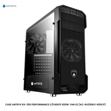 CASE ANTRYX RX-350 PERFORMANCE C/FUENTE 600W. FAN X2 (AC-RX350K3-600CP)